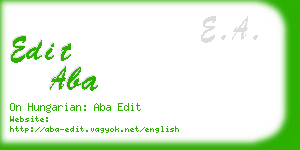 edit aba business card